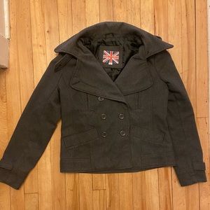 Gray pea coat